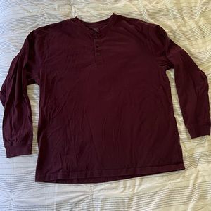 Gap Mens Henley Maroon XL